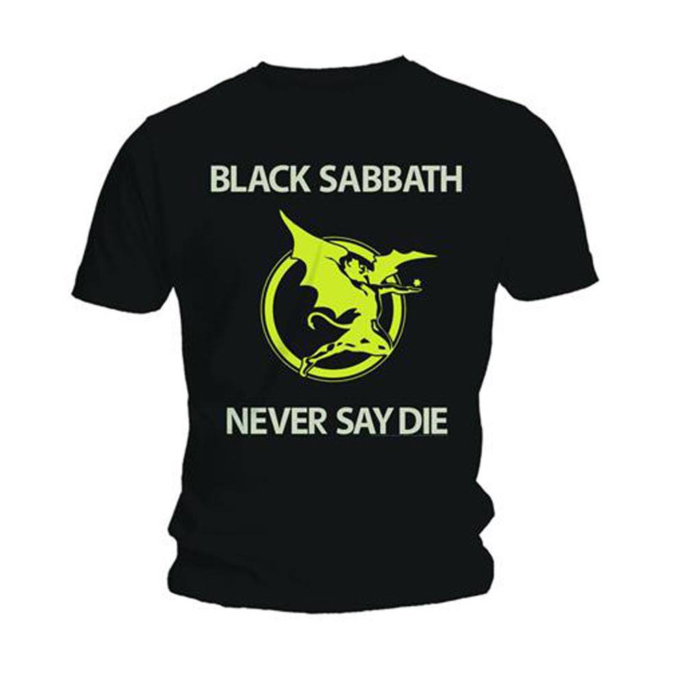 Black Sabbath - Never Say Die Heren Tshirt - Zwart Product image